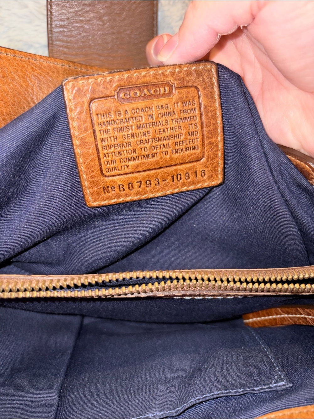 Coach Patchwork Blue Multitone Leather-Trim Shoulder Bag - Picture 4 of 5